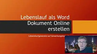 Bewerbungstool: Lebenslauf als Word Dokument online erstellen