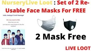 Free 2 Reusable Facemask | Nurserylive offer || Free Reusable Face mask || Free Online Shopping