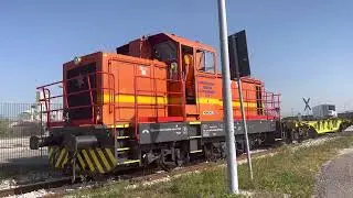 Un mercione di 31 carri presso Porto Marghera