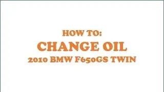 DYI oil change BMW 2010 F650GS twin cylinder