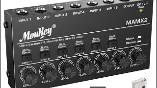 Unboxing MOUKEY MAMX2 Ultra Low Noise 6 Channel Line Stereo Mixer 