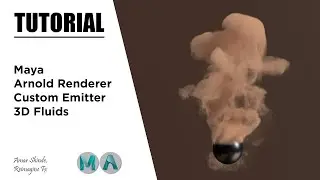 Creating Custom Emitter In 3D Fluids | Maya | Arnold Renderer | Tutorial