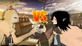 Jaw titan (Porco) V. S Attack titan) Eren) //Stick nodes(short animation) //Attack on titan