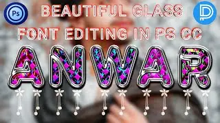 New glass font editing 2022 | ps touch editing | glass font name editing | fardeen designer