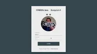 HAXcms: webcam hooked up for login