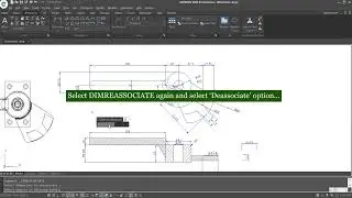 CADMATE 2022 - DIMREASSOCIATE, associating or reassociating selected dimensions