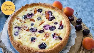 Gorgeous Curd Pie with Apricots and Cherries | Apricot and Cherry Pie | Tanya Shpilko