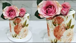 How to wrap a cake with an edible image | Cake decorating tutorials | Sugarella Sweets