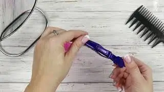 Бигудь малиновая и зажим