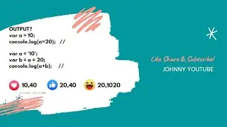 Variable Assignment JavaScript| JavaScript Interview Question |Javascript Tricky Interview Questions