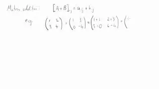 Matrix addition, subtraction and multiplication by a scalar