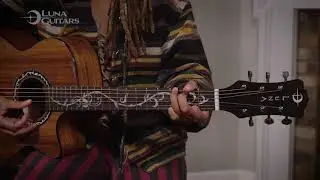 Luna Vineyard Koa Bevel Grand Auditorium Guitar with Fishman