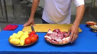 СУПЕР блюда из МЯСА для настоящих мужчин. МЯСО БАРАНИНА с КАРТОШКОЙ и ОВОЩАМИ в казане на костре.