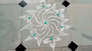 simple rangol/i ರಂಗೋಲಿ ಸುಲಭವಾಗಿ ಹಾಕುವ ರಂಗೋಲಿ5*3#rangolivideo #rangoli #muggulu