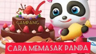 Panda belajar masak- how to cooking pandas- Crocodile kid cooking