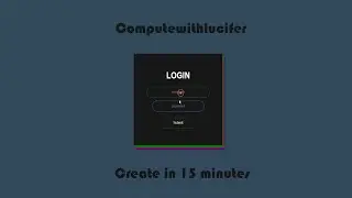 Create Login page in HTML and CSS by Computewithlucifer
