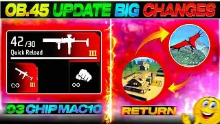 OB45 UPDATE FREE FIRE | NEW LEAKS &UPDATES | OB45 UPDATE ALL BIG CHANGES FREE FIRE