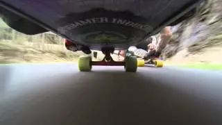 3 person draft train. GoPro under Longboard. Neversummer Superfreak.