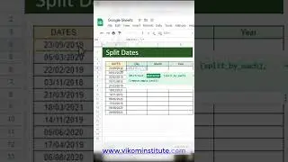 Split dates in Google sheets 