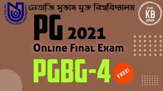 NSOU PG Final Exam 2021 PGBG-4 || Live || NSOU PGBG-4 MCQ Question/Answer