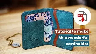 Make this wonderful leather wallet all by yourself - Leathercraft Tutorial with PDF Template