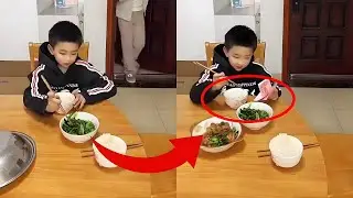姑姑回来了，把好吃的藏起来试探他，果然姑姑是爱我的！