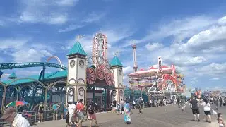 Coney Island Beach Walk 4K No Cutting Beach Walk NYC New York 