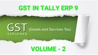 GST STOCK ITEM CREATION IN TALLY ERP9 - VOLUME 2 in Tamil