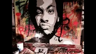 pop art painting waka flocka
