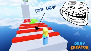 I attempted a troll obby in Obby Creator…