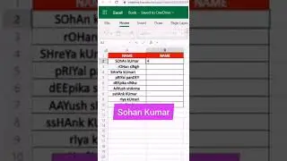 Proper with trim function in excel | advanced excel 😊😊 #excel #shorts #ytshorts