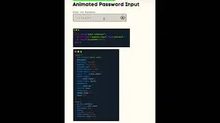 Animated password input by using html and CSS code for beginners #passwordinput #shorts #coding
