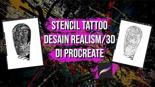 STENCIL TATTOO DESAIN REALISM/3D DI PROCREATE ✍️