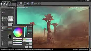 UE4 Post process fog material with panning clouds, works in VR (breakdown)
