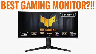 ASUS TUF 34" GAMING (180hz 1ms) Curved Monitor [1440p 1500R] VG34VQL3A Full Review 💯😀
