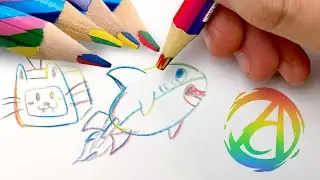 ARTE com Carimbos e Lápis Arco-íris 🌈 com a Dai Oliveira