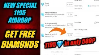 Get 1195💎 in only 500 ? New special aridrop in free fire | Free fire pk website