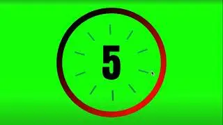 15 seconds countdown timer with number display & with Alarm 🔔 | Greenscreen | copyright free