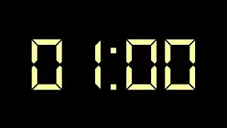 Timer 1 Menit Digital Font - Pastel Yellow HD No Copyright