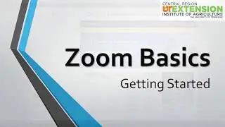 Zoom Basics  Video 1 Getting Started