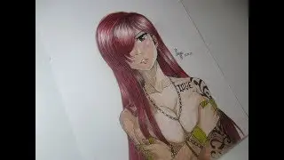 Drawing ERZA SCARLET From Fairy Tail. Hot Drawing +16