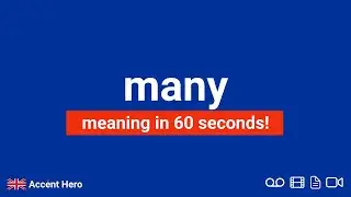 MANY - Meaning and Pronunciation