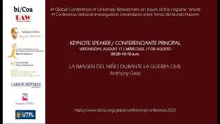 Anthony Geist, La imagen del niño durante la guerra civil, KEYNOTE SPEAKER, 4GCURHI 2022