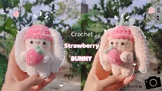 Crochet bunny🐇 cute strawberrybunny| p1 