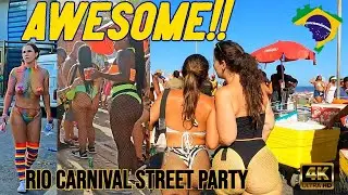 【4K】🎉 RIO CARNIVAL STREET PARTY