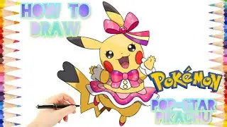 How to draw Pop-Star Pikachu | How to draw pokemon | ThePokémonArtist | V Art Studio
