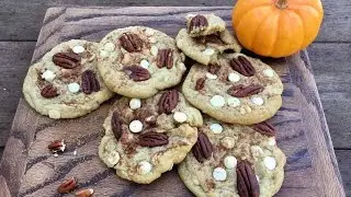 Pecan, Pumpkin Spice and White Chocolate Cookies