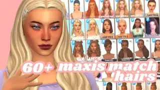 maxis match hair cc haul with 60+ links ♡ | the sims 4: custom content finds