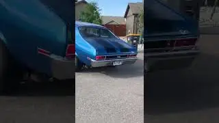 1970 bbc chevy nova with dynomax ultra flows 🔥🔥 #shorts #chevynova #bbc