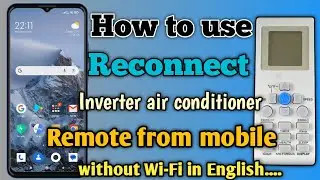 How to operate reconnect air conditioner in mobile without Wi-Fi in English|